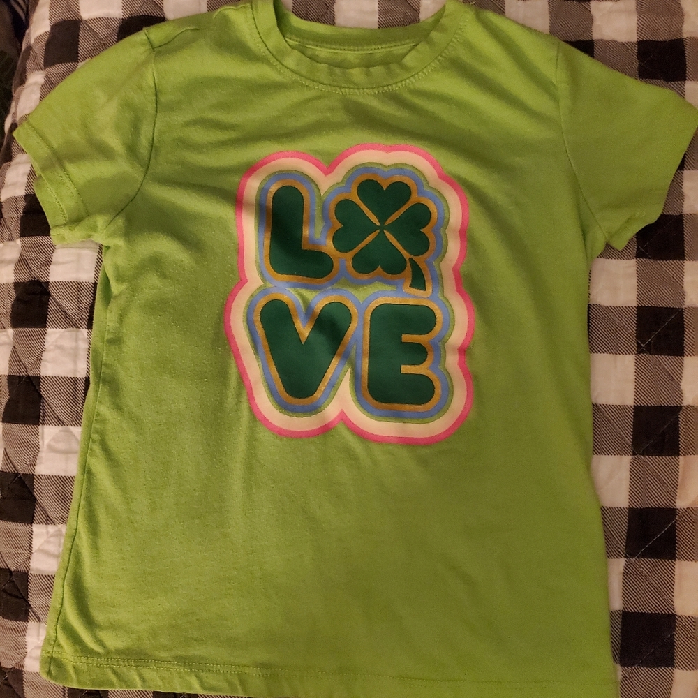 Way to Celebrate! Size 6/6x Green Girls Tee